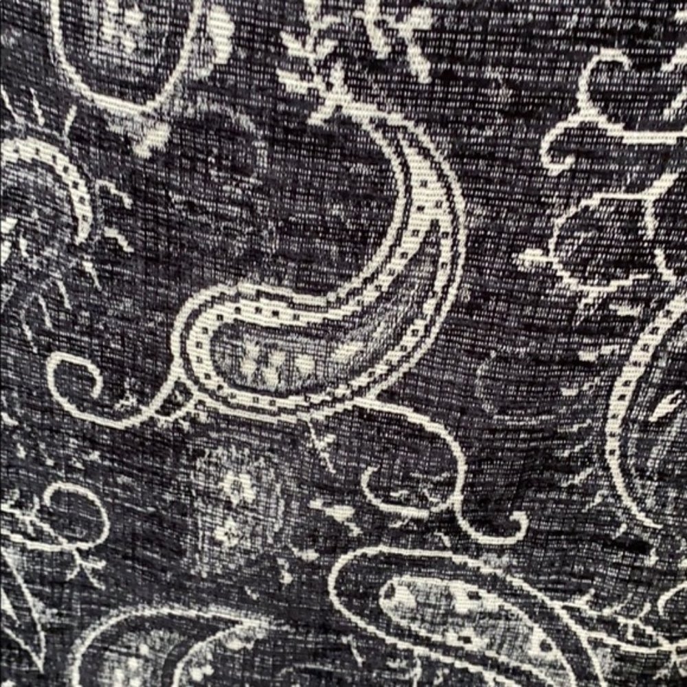Pollini paisley print black jacquard skirt with glass beads at hem NWOT - Picture 14 of 15